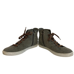 ルイヴィトン LOUIS VUITTON 27 スニーカー ピースサイン ワッペン サイドジップ ハイカット グレーの画像