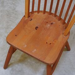 ≪zyt2644ジ≫ カントリー調 フープバックチェア パイン材 ① アンティーク調/ウィンザーチェア/ヴィンテージ家具/中古家具/リユースストレージ仙台 071211-03の画像