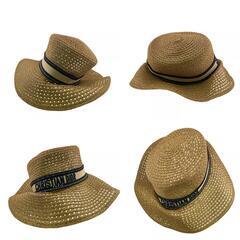 クリスチャンディオール Christian Dior ハット ストロー＆リボン D-Bobby ワイドブリム 麦わら帽子 34DBP924G153_C160 ベージュの画像