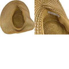 クリスチャンディオール Christian Dior ハット ストロー＆リボン D-Bobby ワイドブリム 麦わら帽子 34DBP924G153_C160 ベージュの画像