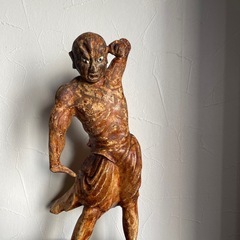創作品　手彫り　手作り 木製　木造金剛力士立像（こんごうりきしりゅうぞう）の画像