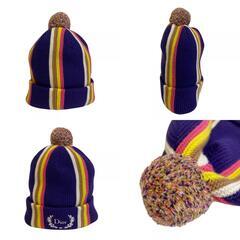 クリスチャンディオール Christian Dior その他帽子 ニット帽 ニットキャップ ロゴ パープルの画像