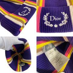 クリスチャンディオール Christian Dior その他帽子 ニット帽 ニットキャップ ロゴ パープルの画像