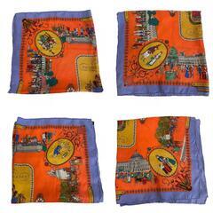 エルメス HERMES スカーフ パリのプロムナード PROMENADES DE PARIS カレ70 オレンジの画像