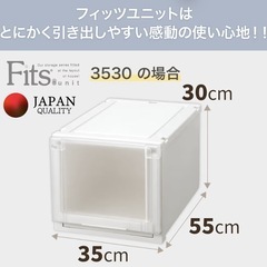 天馬(Tenma)フィッツユニットケース2点　クローゼット用 たわみにくい衣装ケース  【サイズ 3530】 【色 カプチーノ】 【幅35×奥行55×高さ30cm】の画像