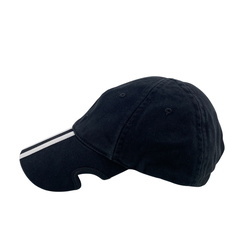 バレンシアガ BALENCIAGA キャップ 3本 ストライプ アディダス ベースボールキャップ 712160 ブラックの画像