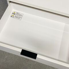 ニトリ キッチンボード エトナ 幅105 耐震ロック フルスライドレール ホワイト レンジ台 食器棚 中古家具 店頭引取歓迎 R10292の画像