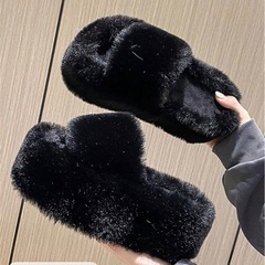 新品　ファーサンダルの画像