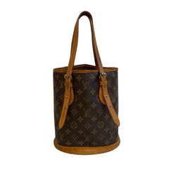 ルイヴィトン LOUIS VUITTON トートバッグ モノグラム バケットPM M42238 ブラウンの画像