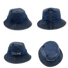 セリーヌ CELINE ハット ロゴ ユニオンウォッシュ バケットハット 2AUO8930F ブルーの画像