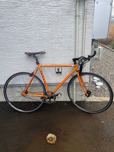 自転車【FUJI feather】ピストバイク　オレンジ