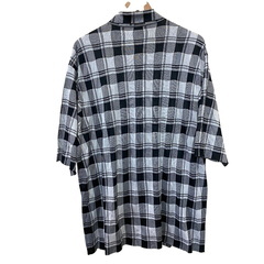 バレンシアガ BALENCIAGA 半袖シャツ チェック OVERSIZED PLAID BUTTON SHIRT 626192 チェックの画像