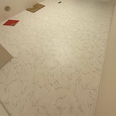 フロアシート・フロアタイル・白の画像