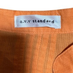 【美品】a.v.v standard ピンタック チュニックブラウス オレンジ Ｌの画像