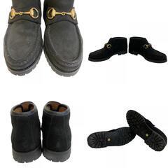 グッチ GUCCI 23 ブーツ ホースビット ショートブーツ 1040088 ブラックの画像