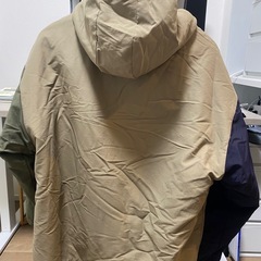 gym master フリース裏地 フード付きリバースダウンジャケットの画像