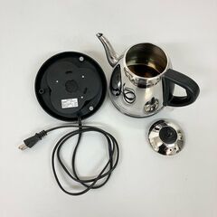 stp-3661　ドリテック　ステンレスケトル　「マキアート」　PO-115　0.8L　ブラック　自動電源OFF機能付き　湯沸かし器　ポット　電気ケトル　本体コードレスタイプ　電気ポット　ケトル　湯沸かしポット　お茶　お湯の画像