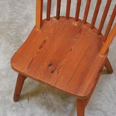 ≪zyt2645ジ≫ カントリー調 フープバックチェア パイン材 ② アンティーク調/ウィンザーチェア/ヴィンテージ家具/中古家具/リユースストレージ仙台 071211-04の画像