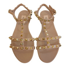 ヴァレンティノ VALENTINO 23 サンダル スタッズ フラットサンダル ピンクベージュの画像