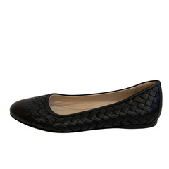 ボッテガヴェネタ BOTTEGAVENETA 23 パンプス イントレチャート フラットシューズ バレエ ブラックの画像