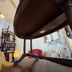 マル二家具 木製 サイドテーブル　クラシック 家具 店舗什器の画像