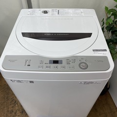 R404 ☀️ SHARP 洗濯機（洗濯4.5㎏) 19年製 ES-GE4C ⭐ 動作確認済 ⭐ クリーニング済の画像