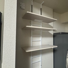 ヤマソロ ランドリーラック 3段 (60幅, ウッドホワイト)の画像