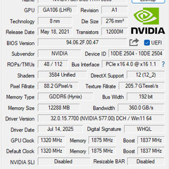 PALIT RTX3060 12GB の画像