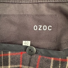 OZOC ブラック トレンチコート ウエストベルト付きの画像