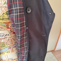 OZOC ブラック トレンチコート ウエストベルト付きの画像