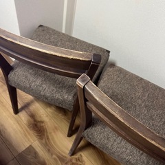 2脚セット　ダイニングチェア　椅子の画像