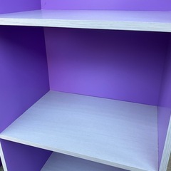 ■配達可■2台セットカラーボックス アイリスオーヤマ CBボックス 3段 CX-3F パープル 幅415×奥行290×高さ1015mm 色:パープル 棚 収納ボックスの画像