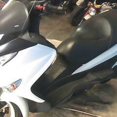 SUZUKI バーグマン200 白 エンジン始動動画 自賠責保険で乗れます 半額配送キャンペーン 現状渡し諸経費￥0- 横浜 P-Yardの画像