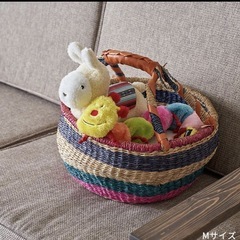 見せる収納　カゴ　シーグラス(天然水草)　2個セット　の画像