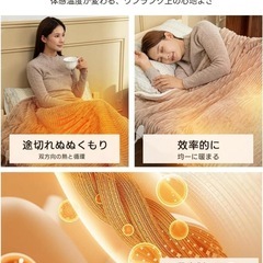 電気毛布洗える⭐️ 6段階温度調整 自動オフ 過熱保護 速暖 PSE認証 ‼️の画像