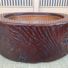 火鉢型電気コンロ (電気火ばち) 100V  600W 電熱線搭載天然木製 日本製電気コンロ　　の画像