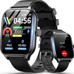 スマートウォッチ Bluetooth通話付き 2.0インチ大画面 スマートブレスレット 文字盤カスタム 100+種類以上文字盤の画像