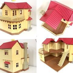 シルバニアファミリー あかりの灯る大きなお家 人形・家具・小物付き リス うさぎ ねこ 札幌市北区屯田店の画像