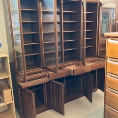 12/25まで店頭商品一部を除き半額クリスマスSALE!!開催中 　サ2512-141 カップボード 4枚トビラ ワイド1780  上下分割可　キズ汚れ有りの画像