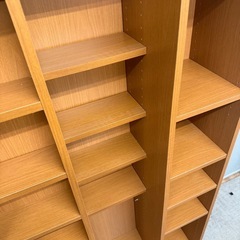 木製　スライド式本棚　棚　収納　マガジンラックの画像