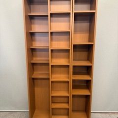 木製　スライド式本棚　棚　収納　マガジンラックの画像