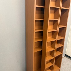 木製　スライド式本棚　棚　収納　マガジンラックの画像