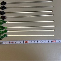 フルーツモチーフ　ガラス製マドラー　10本セットの画像