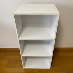 カラーボックス　白色　3段の画像