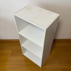 カラーボックス　白色　3段の画像