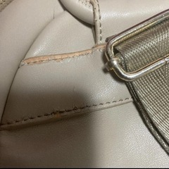 ベージュのリュックの画像