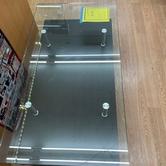 ☆ドリーム荒牧店☆ジモティー割引有☆【クリーニング済】ニトリ/ガラステーブル/現状販売の画像