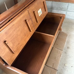 カントリーベンチ　オールド　収納付き　日本製　大の画像