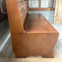 カントリーベンチ　オールド　収納付き　日本製　大の画像