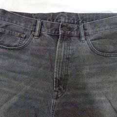 ( E-125 )GU ジーユー バギージーンズ グレー ３４インチ メンズ 中古の画像